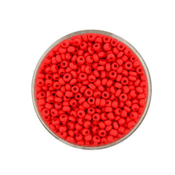 Rocailles Glasperlen matt rot opak 2,6mm 17g/Dose