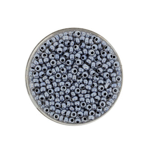 Rocailles Glasperlen perl wachs-grau 2,6mm 17g/Dose