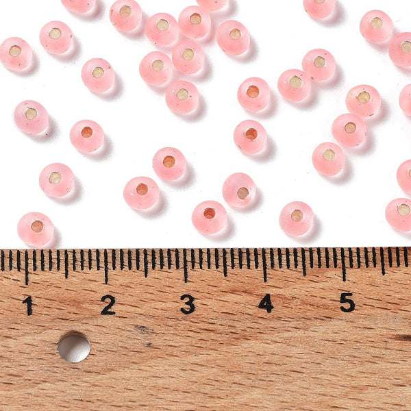 Rocailles Glasperlen silverlined frost 4,4x3mm 180 Stück / Dose