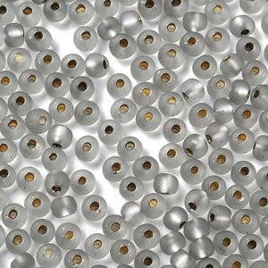 Rocailles Glasperlen silverlined frost 4,4x3mm 180 Stück / Dose