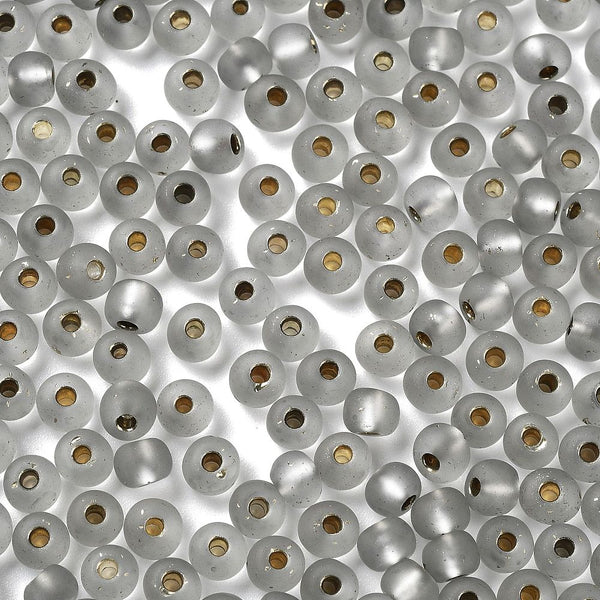 Rocailles Glasperlen silverlined frost 4,4x3mm 180 Stück / Dose