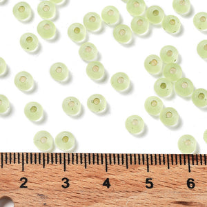 Rocailles Glasperlen silverlined frost 4,4x3mm 180 Stück / Dose