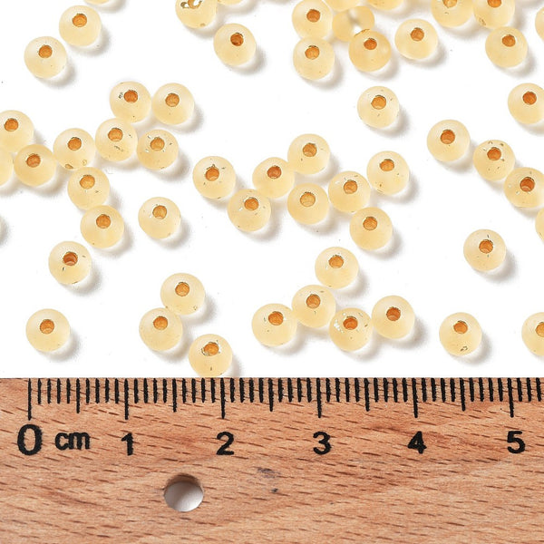 Rocailles Glasperlen silverlined frost 4,4x3mm 180 Stück / Dose