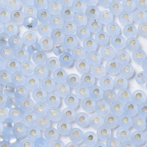 Rocailles Glasperlen silverlined frost 4,4x3mm 180 Stück / Dose