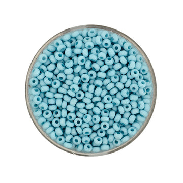 Rocailles Glasperlen soft blau-grün opak 2,6mm 17g/Dose