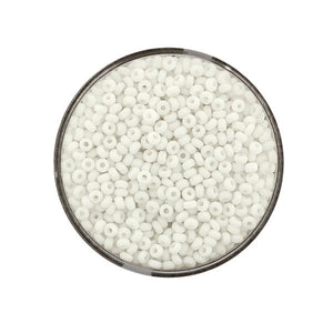 Rocailles Glasperle matt weiß 2,6mm 17g/Dose