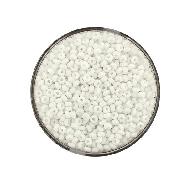 Rocailles Glasperle matt weiß 2,6mm 17g/Dose