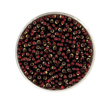 Rocailles Glasperlen Silbereinzug dunkelrot 2,5 mm 17g