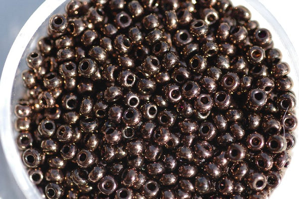 Rocailles Glasperlen bronze metallic 2,6mm 10g/Dose