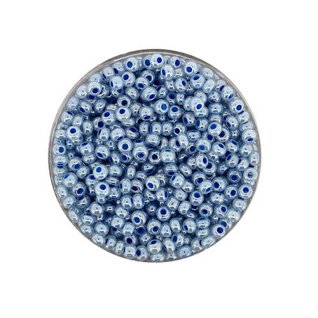 Rocailles Glasperlen hellblau perlmutt 2,6mm 17g/Dose