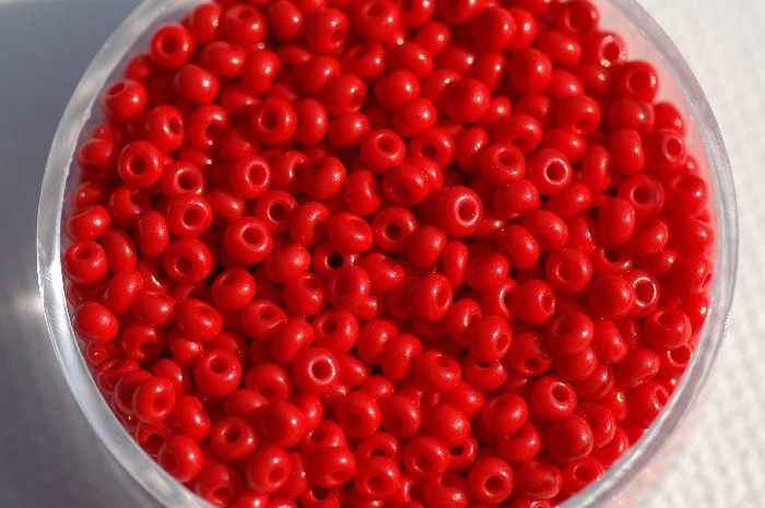 Rocailles Glasperlen hellrot satt 2,5mm 17g/Dose