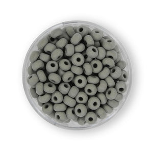 Rocailles Glasperlen matt grau 4,5mm 17g/Dose