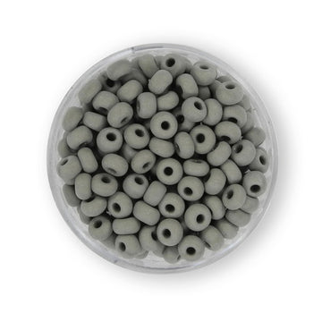 Rocailles Glasperlen matt grau 4,5mm 17g/Dose