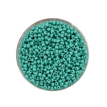 Rocailles Glasperlen satt türkis opak 2,6mm 17g/Dose