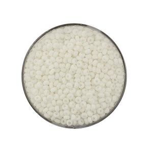 Rocailles Glasperlen satt weiß opak 2,6mm 17g/Dose