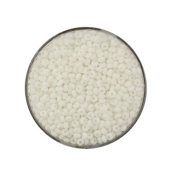 Rocailles Glasperlen satt weiß opak 2,6mm 17g/Dose
