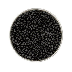 Rocailles Glasperlen schwarz opak 2,5mm 17g/Dose