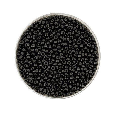 Rocailles Glasperlen schwarz opak 2,5mm 17g/Dose