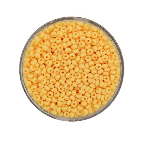 Rocailles Glasperlen soft apricot opak 2,5 mm 17g / Dose