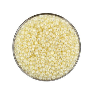 Rocailles Glasperlen wachs-weiß 2,6mm 17g/Dose