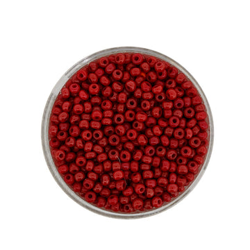 Rocailles Glasperlen weinrot satt opak 2,6mm 17g/Dose