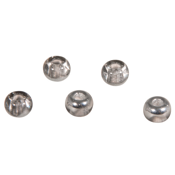 Rocailles Perlen Großloch silber metallic 5,5mm 80 Stück