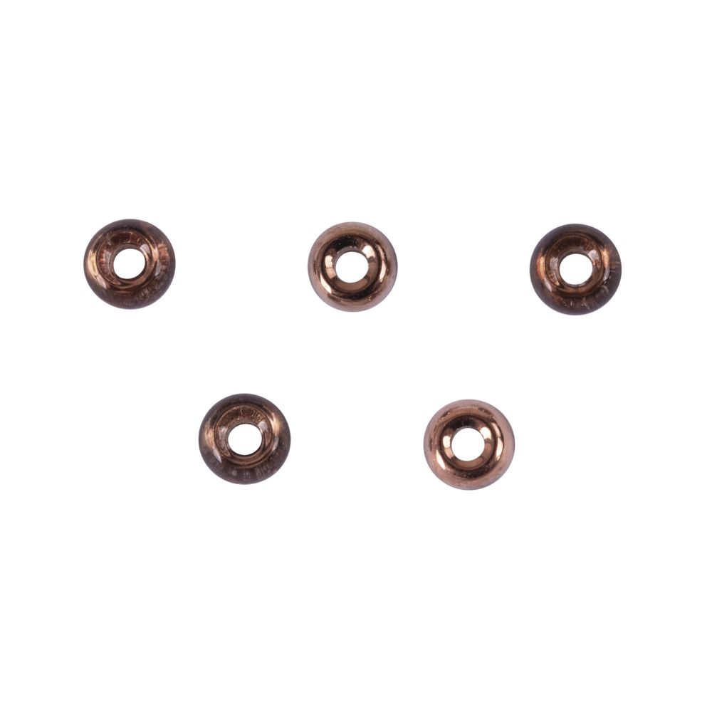 Rocailles Perlen Großloch kupfer metallic 5,5mm 80 Stück