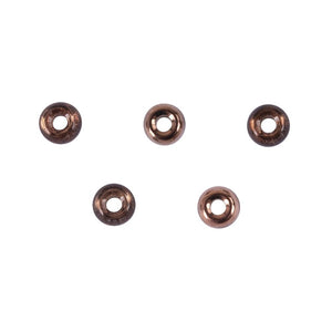 Rocailles Perlen Großloch kupfer metallic 5,5mm 80 Stück