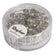 Rocailles Perlen Großloch silber metallic 5,5mm 80 Stück