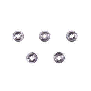 Rocailles Perlen Großloch silber metallic 5,5mm 80 Stück