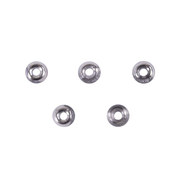 Rocailles Perlen Großloch silber metallic 5,5mm 80 Stück
