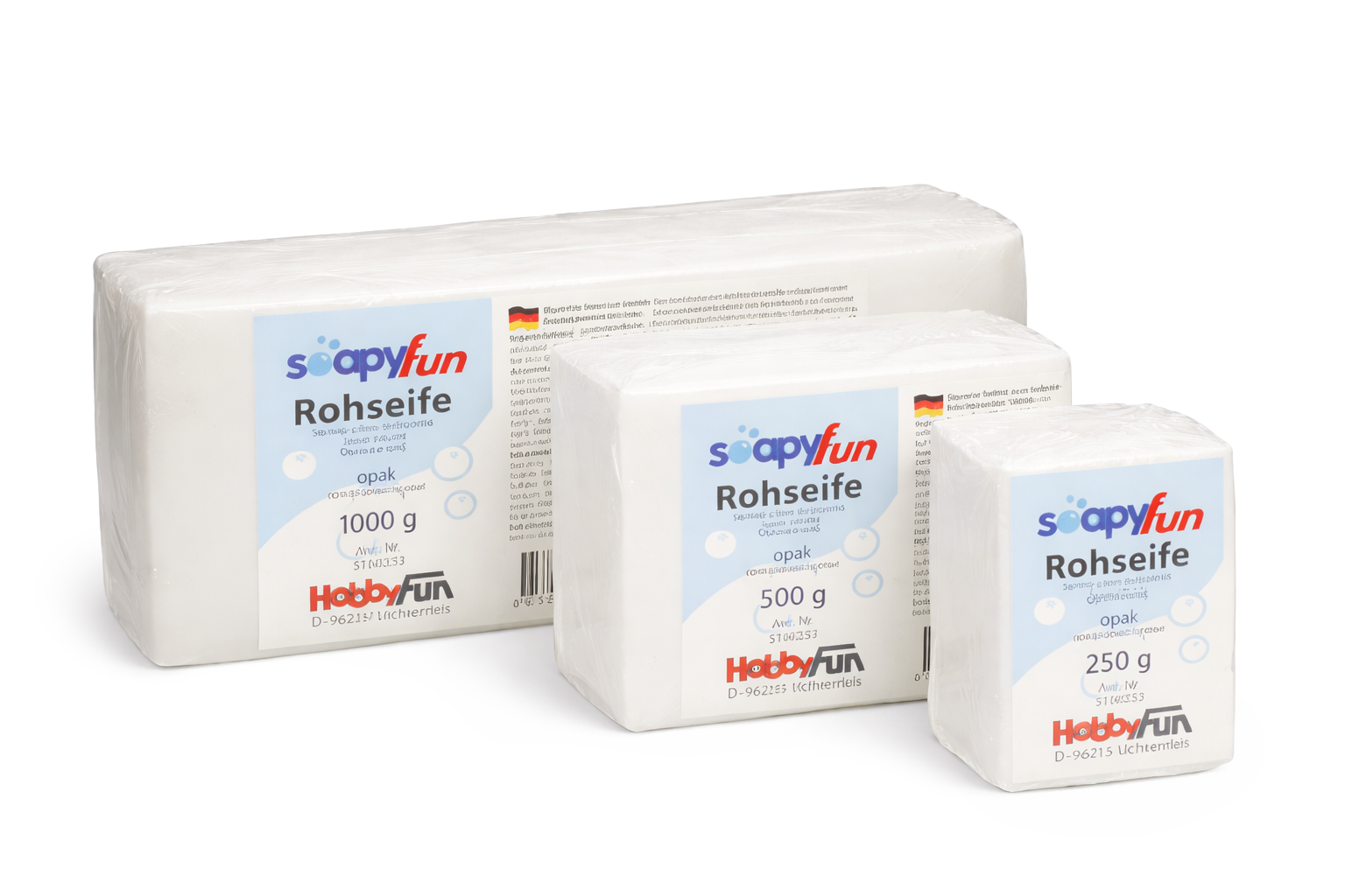 Glycerin-Rohseife opak weiß Seifenbasis