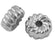 Rondellperlen gerippt silber 8x4mm 30 Stück/Dose