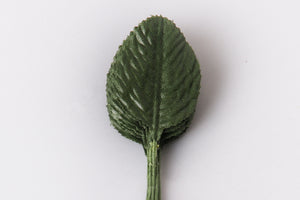 Rosenlaub Miniblätterbund dunkelgrün 22x37mm 12 Stück/Bd.