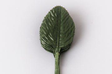 Rosenlaub Miniblätterbund dunkelgrün 22x37mm 12 Stück/Bd.