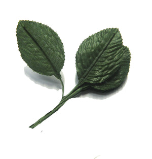 Rosenlaub Miniblätterbund dunkelgrün 22x37mm 12 Stück/Bd.
