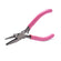 Rundkonkavzange Schmuckzange mit Rund- und Flachbacke zum Drahtbiegen Carbonstahl rosa 11,8cm 1 Stück