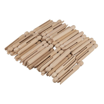 Wäscheklammern Rundkopf aus Holz 11 cm 50 Stück