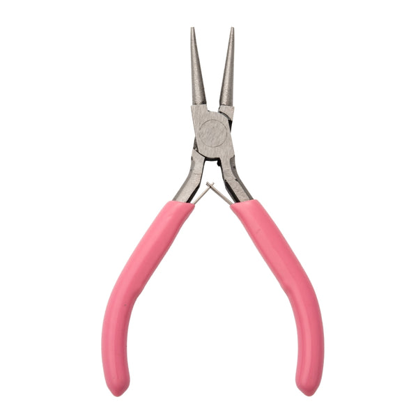 Rundzange für Schmuckherstellung Carbonstahl rosa 12cm 1 Stück