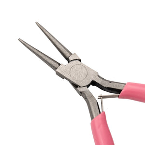 Rundzange für Schmuckherstellung Carbonstahl rosa 12cm 1 Stück