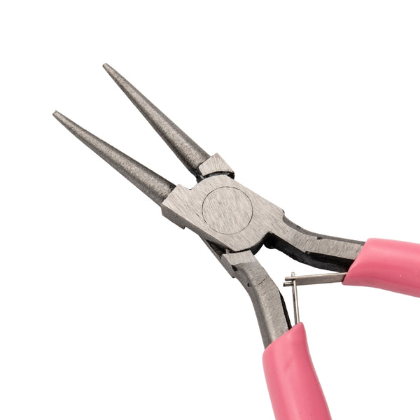 Rundzange für Schmuckherstellung Carbonstahl rosa 12cm 1 Stück