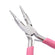 Rundzange Schmuckzange aus Stahl mit Drahtschneider pink 122mm
