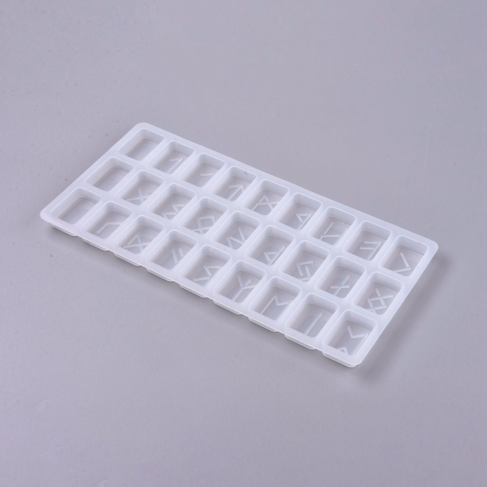 Runen Silikongießform 220x107x10mm Innendurchmesser 29x19x10mm