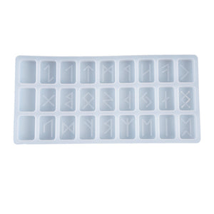 Runen Silikongießform 220x107x10mm Innendurchmesser 29x19x10mm