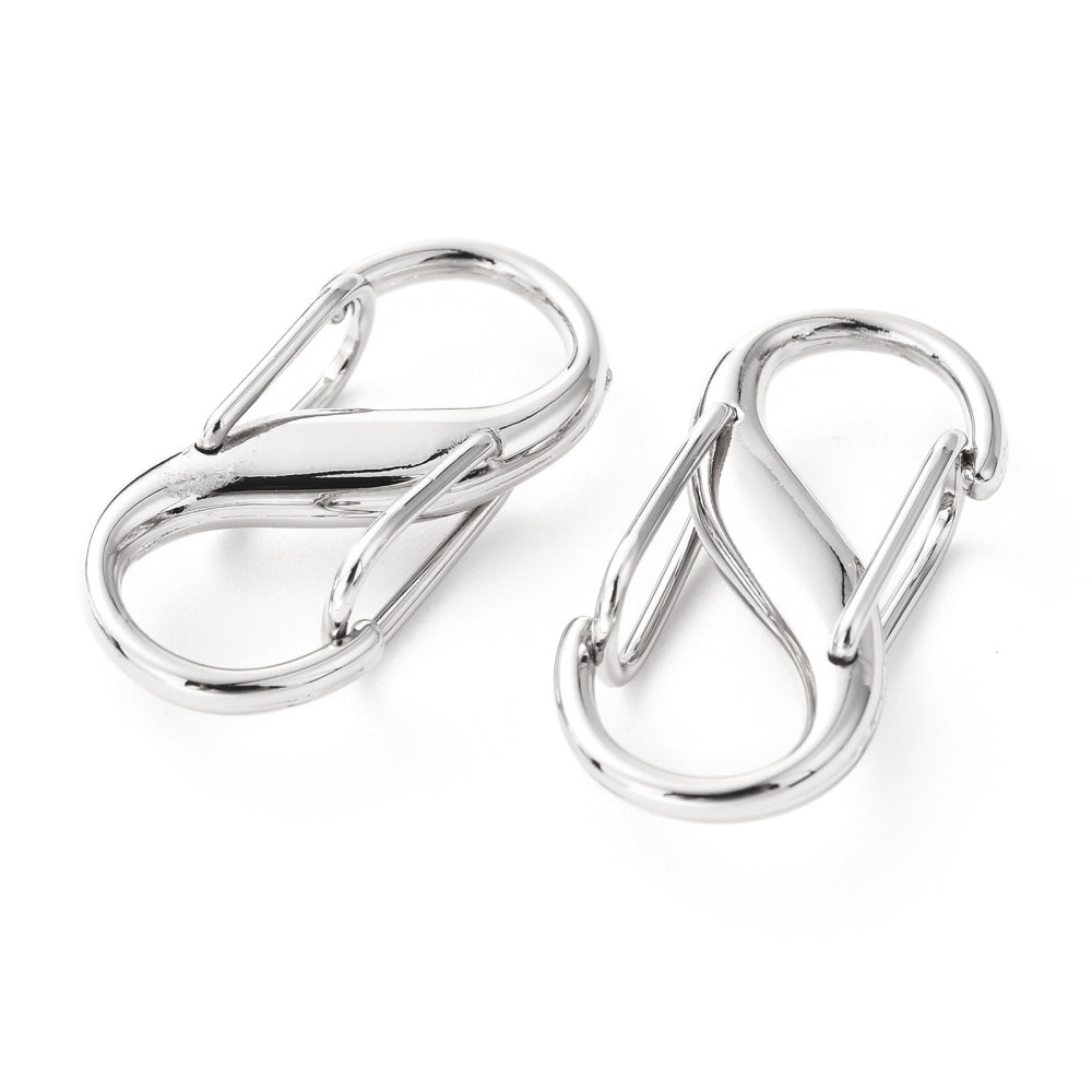 S-Verschluss Verkürzer silberfarben 2,8x0,7x1,3cm 2 Stück