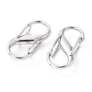 S-Verschluss Verkürzer silberfarben 2,8x0,7x1,3cm 2 Stück