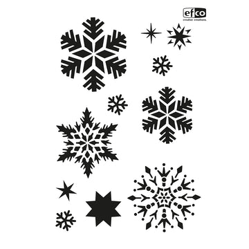 Schablone Schneekristalle DIN A4 5-teilig