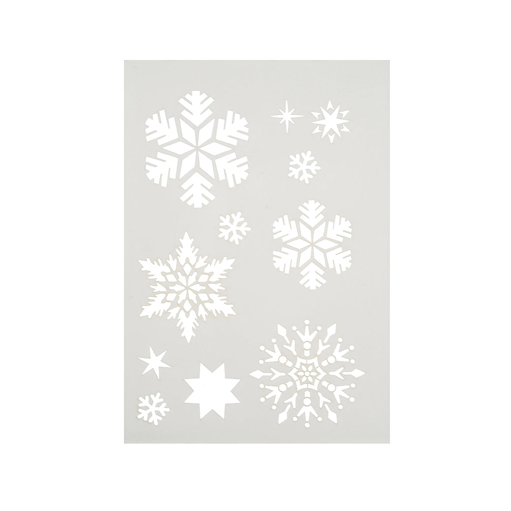 Schablone Schneekristalle DIN A4 5-teilig