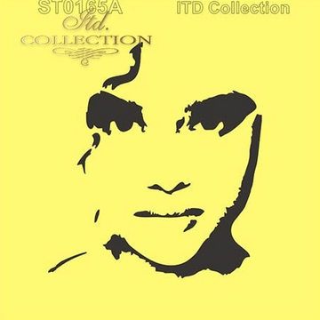 Schablone Stencil Gesicht 16x16 cm