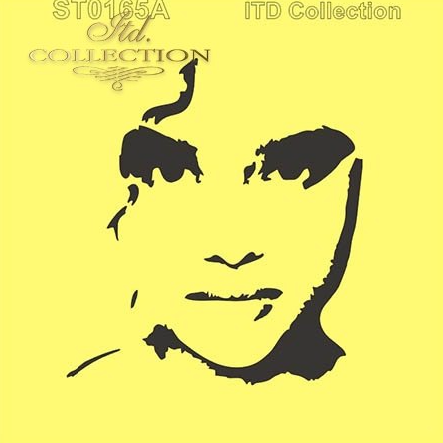Schablone Stencil Gesicht 16x16 cm